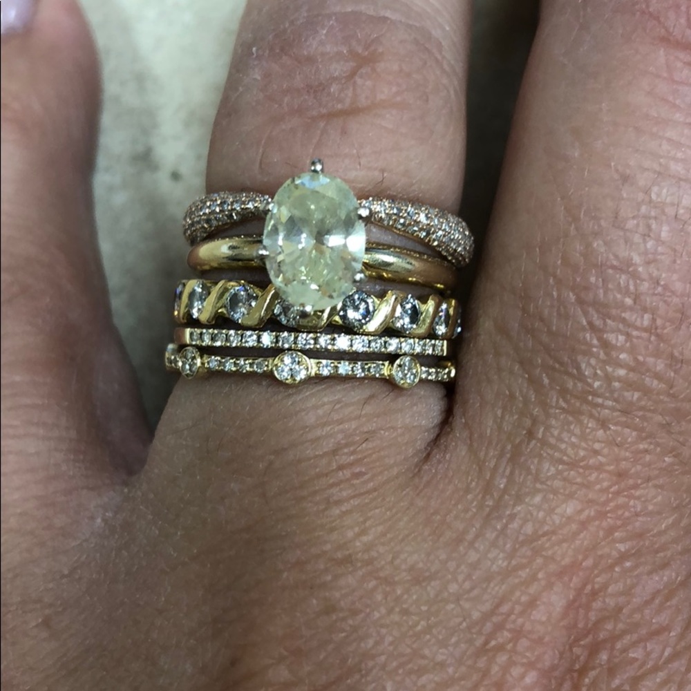 💎💎💎Diamond solitaire ring with band💎💎💎
